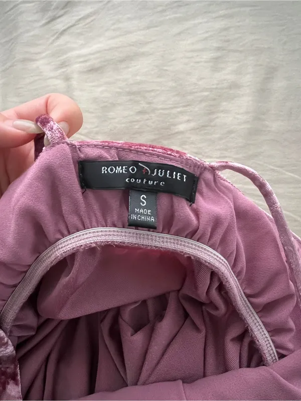 Pink Crushed Velvet Mini Babydoll Dress - Image 3
