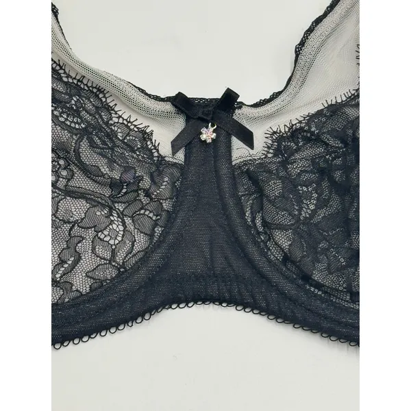 Wacoal Retro Chic Full Figure Underwire Bra 855186 Lace Seamed Cups 36D - Image 6