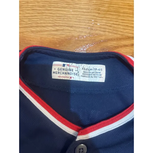 MLB Boston‎ Red Sox Rafael Devers 11 Jersey Navy Blue Youth XS 4/5 Button Down - Image 2