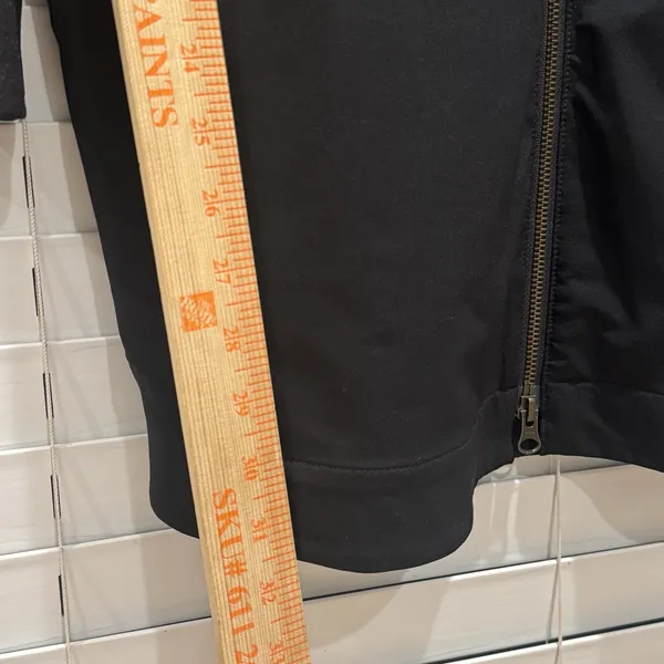 Garnet Hill‎ Size XS Black Longline Bomber Full Zip Jacket Water-Resistant Coat - Image 8