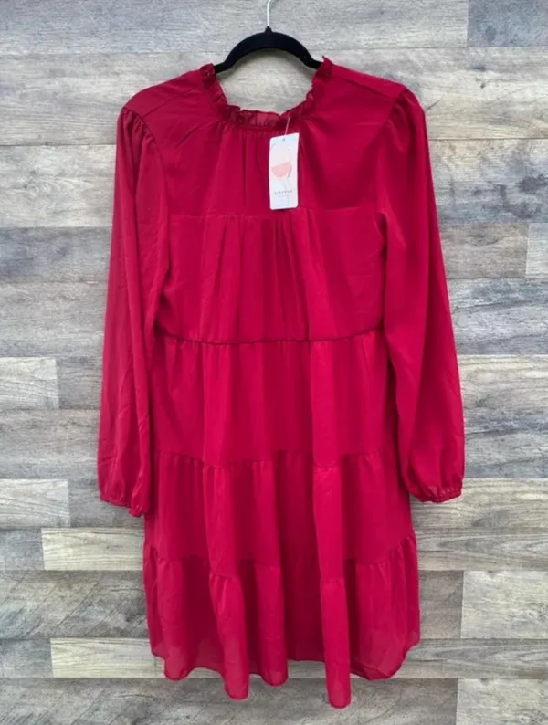 🎁 NWT Kirundo Red/Burgundy Baby Doll Dress - Image 2