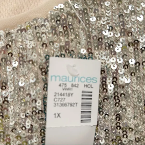 Maurices‎ Edgely™ Sequin Padded Shoulder Top 1X NWT - Image 8