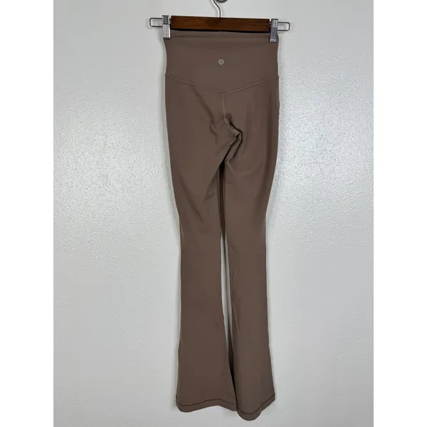 Lululemon Align Asymmetrical-Waist Mini Flare Pant Taupe Brown Size 0 LW5GGCS - Image 2