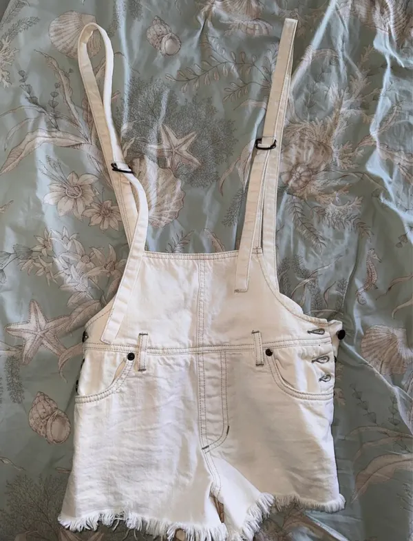 FREE PEOPLE strappy denim shortalls - Image 2