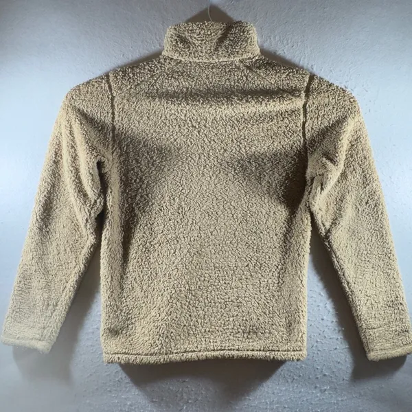 3015 | Patagonia Los Gatos 1/4 Zip Sherpa Fleece Pullover Khaki Womens XS 25890 - Image 2
