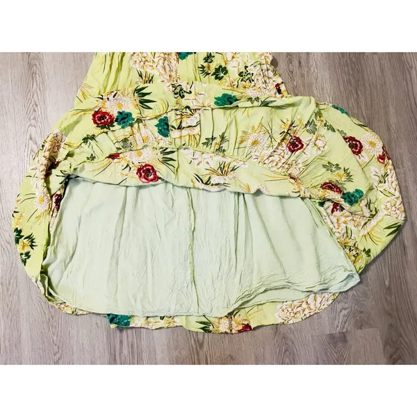 Floral Boho Maxi Dress Smocked Waist Tiered Ruffles Wedding guest Garden Party S - Image 10