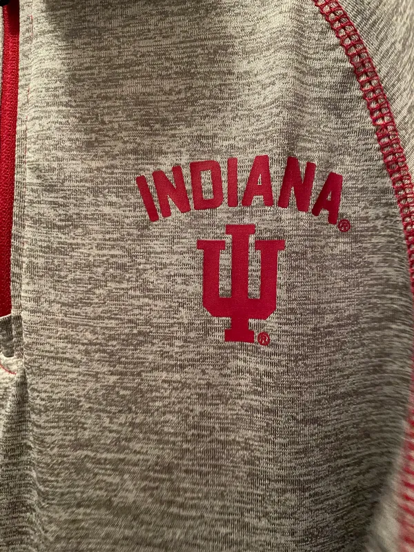 Indiana University Quarter Zip Gray - Image 2