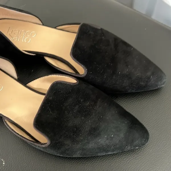 Franco Sarto black velvet cutout ballet flats - Image 2