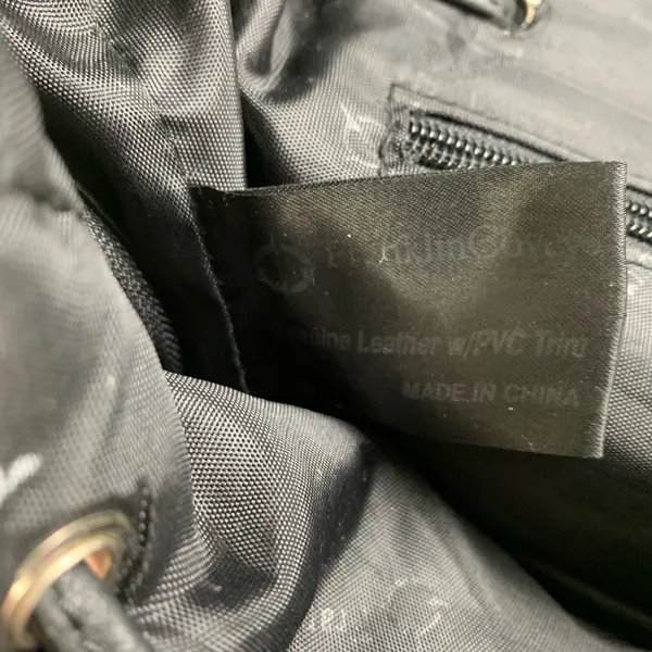 Franklin Covey Black Leather backpack/ Purse medium - Image 11