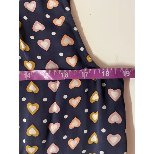J. Crew Dark Navy Heart Print Blouse Size 4 - Image 6