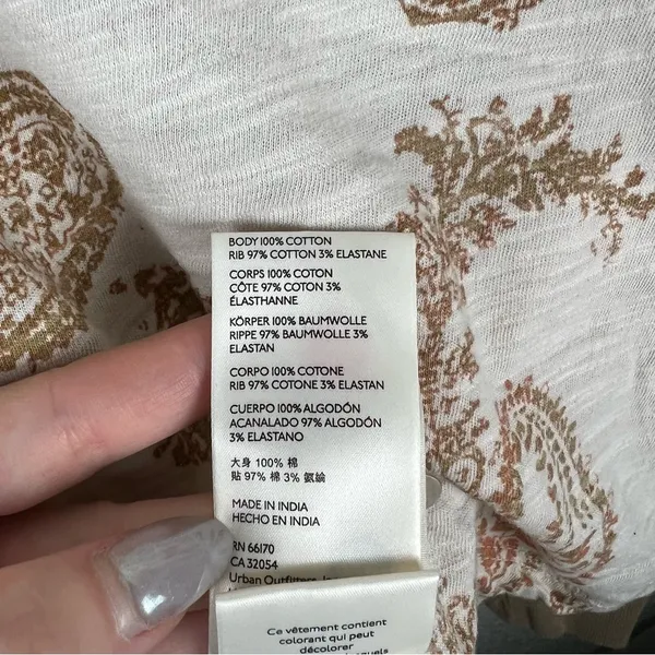 Free People True Perfection High/Low Cotton Blouse in Almond Milk Size Small - Image 6