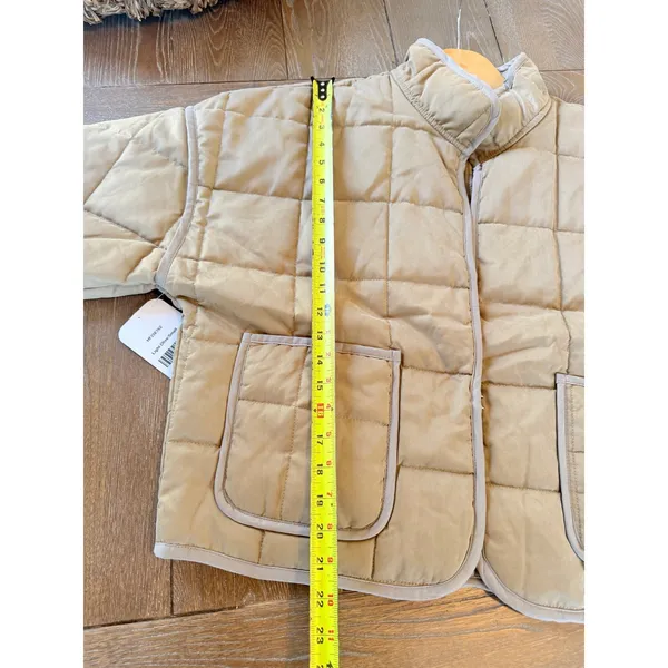 Hudson Gray Quilted Jacket Women Light Olive Small - Image 6