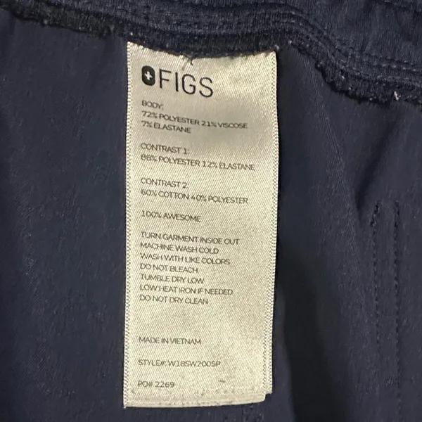 FIGS Navy Jogger Scrub Pants XXL/P Petite – Comfortable Medical Scrubs - Image 2