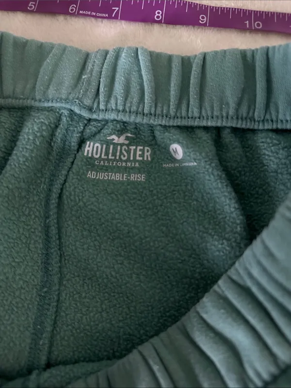 Hollister Teal Adjustable Rise Sweat Joggers - Image 5