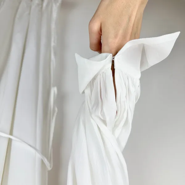 J.Crew Collection Sheer Maxi Dress Viscose Oversized Minimalist Boho Medium NWT - Image 7