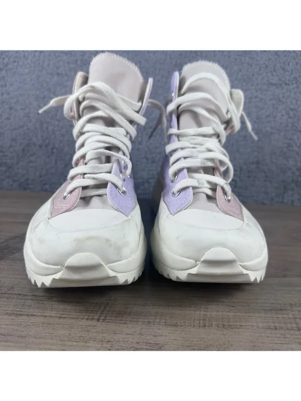 Converse Run Star Hike Womens 5 Lavender Pink Colorblock Platform Sneakers A0158 - Image 6