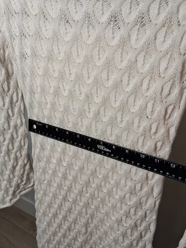 Olive & Oak Cream Cable-Knit Maxi Dress - Image 5