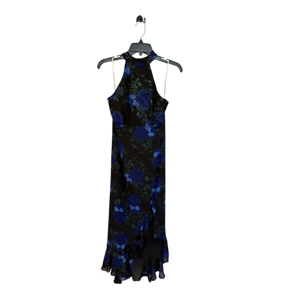 Lulus Floral Print Halter Neck Maxi Dress With Slit - Image 4