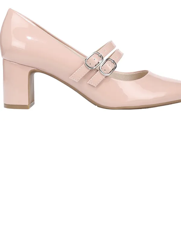 LifeStride True Women’s blush Patent Mary Jane Pumps heels Size 6.5 - Image 2