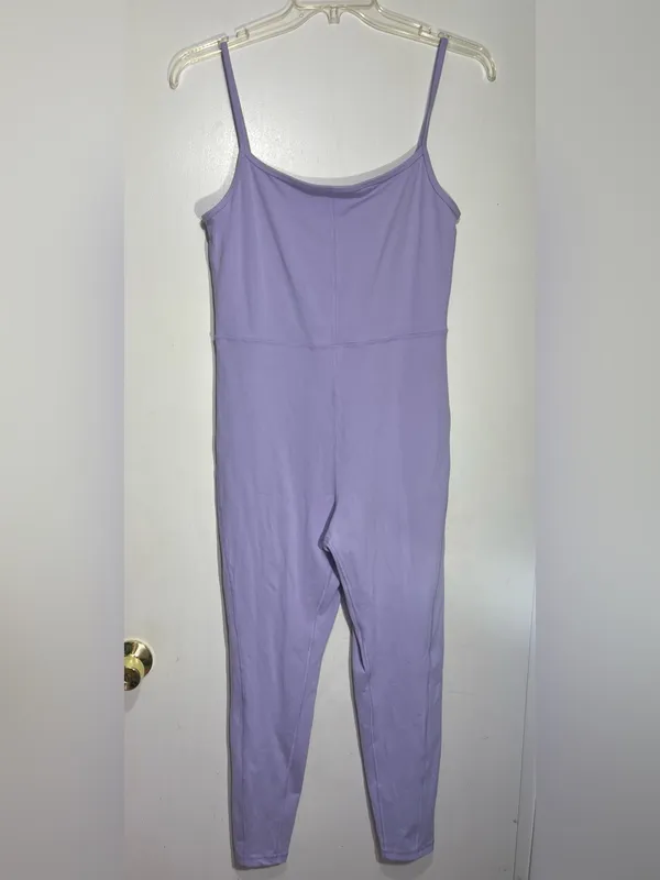 Wilfred Free Aritzia Divinity Jumpsuit Lilac Purple Spaghetti Strap Unitard XL - Image 3