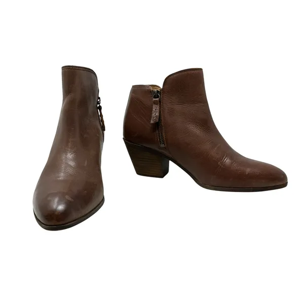 Frye‎ Judith Double-Zip Leather Ankle Boots Booties Brown Size US 9 - Image 2
