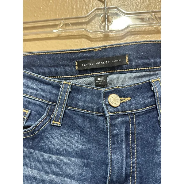 Vervet Flying Monkey Platinum Womens Jeans Size 25 Dark Wash Denim USA Made‎ - Image 3