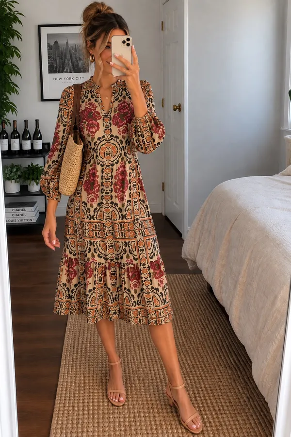 A Loves A Vintage Floral Midi Dress – XS – NWT - Image 3