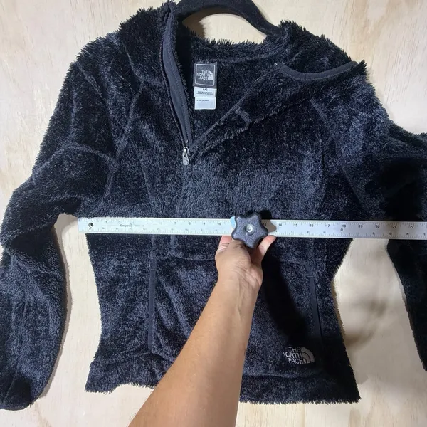 The North Face Womens Large Black High Pile Fleece 1/4 Zip Pullover Jacket - Image 3
