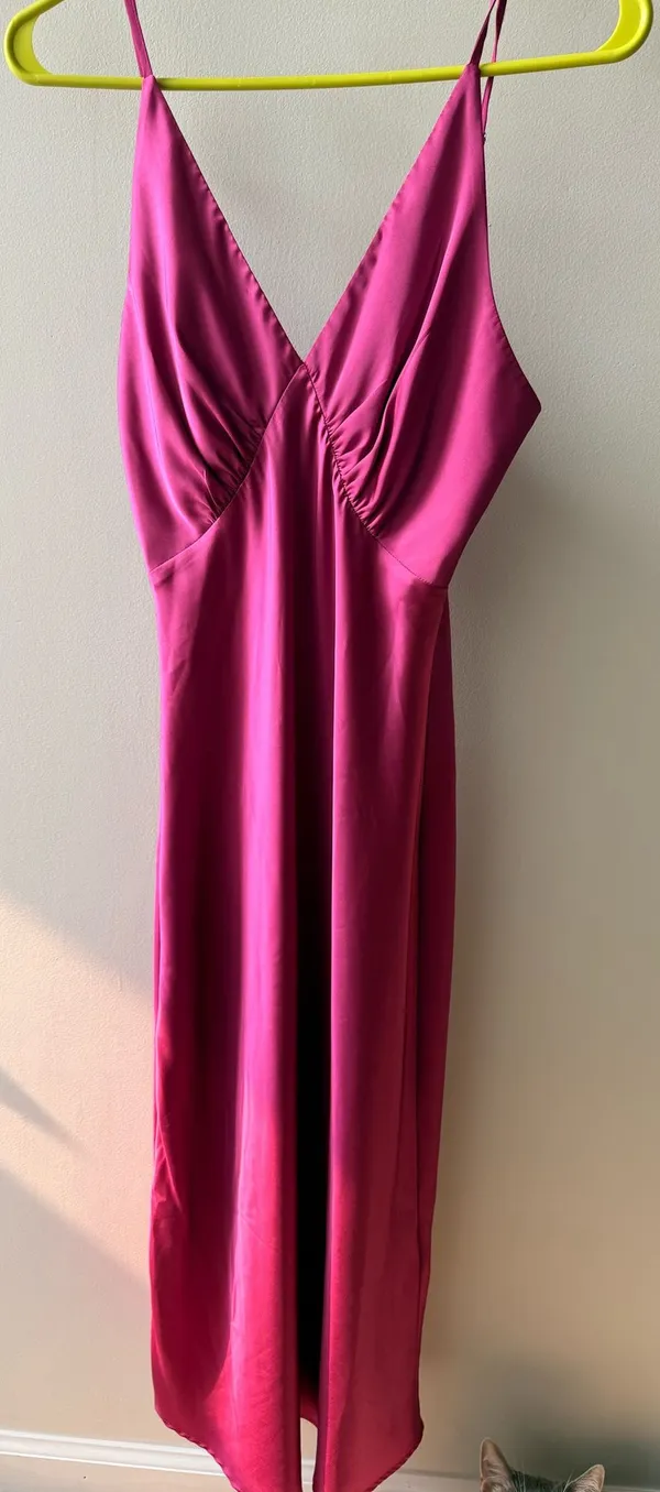 Satin dress Purple - Image 2