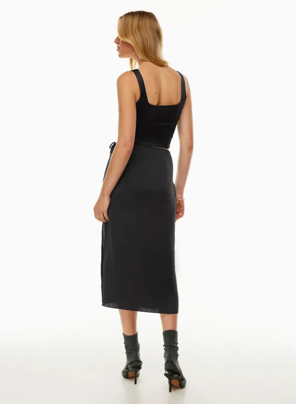 Aritzia Wilfred Shine Satin Bustier in Black - Image 4