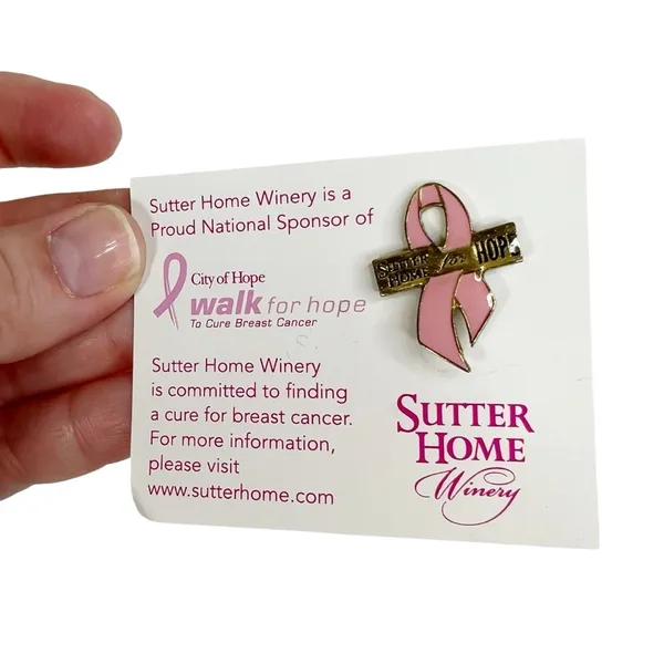 Lot of 4 Ribbon Lapel Pins Breast Cancer & One Less Wildfire - Image 2