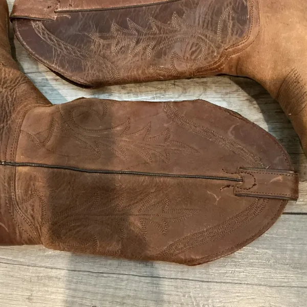 Abilene Women's Brown Leather Cowboy Boots size 5.5 M - Image 5