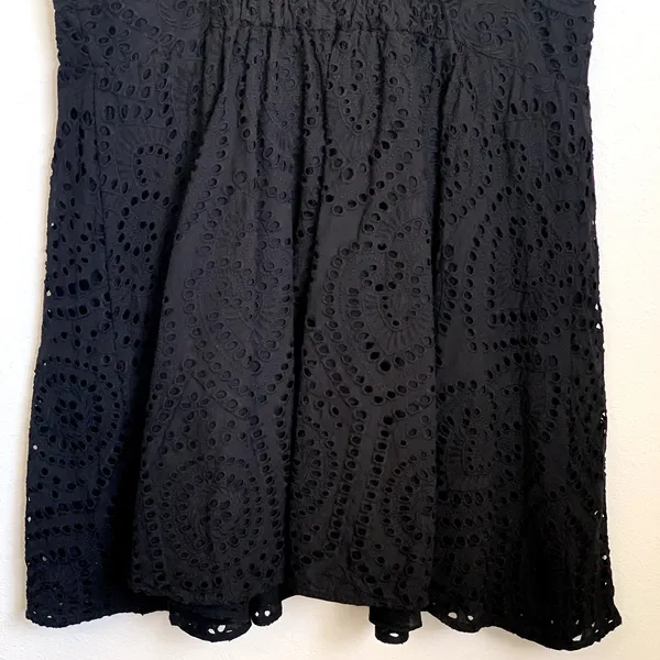 Ryegrass Sz XL Eyelet Ruffle Mini Dress‎ Black Coquette Feminine 100% Cotton - Image 8