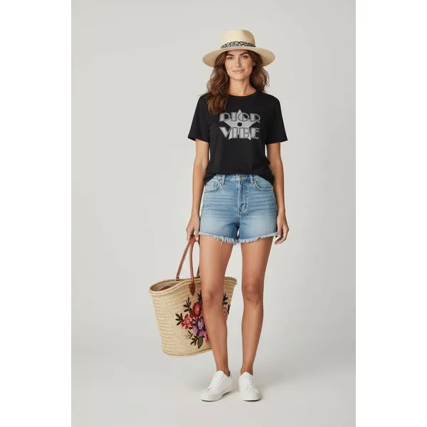 Dior Vibe Linen Blend Tee‎ Shirt in Black Size XS - Image 4