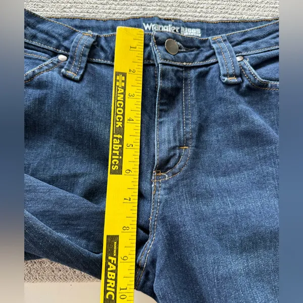 Wrangler Riggs Workwear Dark Blue Denim Bootcut Jeans Size 4 x 30 - Image 9