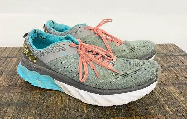 Hoka One One Warahi 3 Gray and Blue Running Athletic Shoes Size 9.5 - Image 3