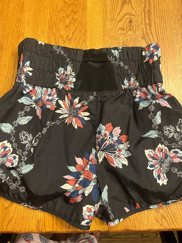 FP Movement by Free People Black Floral Athletic Shorts - Image 3