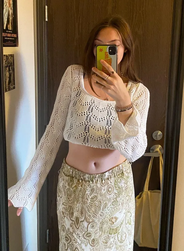 Hollister Crochet Sweater - Image 5