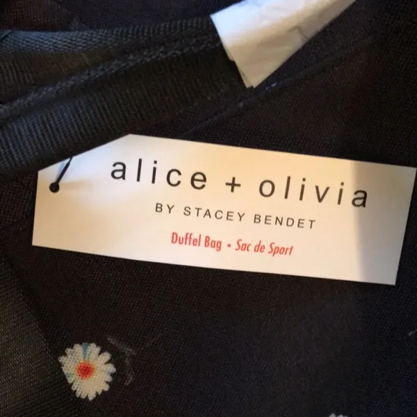 Alice +Olivia travel bag black & floral duffle new - Image 8