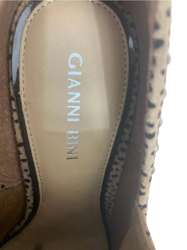 Gianni Bini Leopard Daveigh Studded Ankle Booties Block Heel Size 7 - Image 10