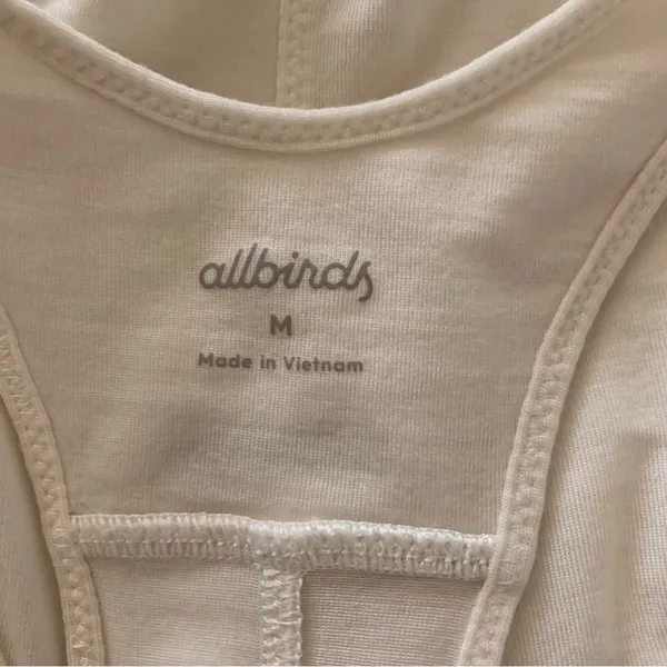Allbirds Ivory Racerback Tank Top‎ Lightweight Breathable Athletic Medium - Image 4