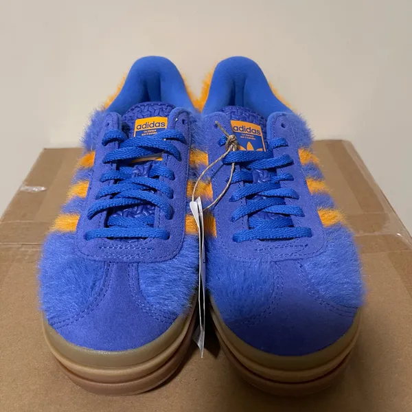 Adidas Gazelle Bold Platform NY Knicks Blue Orange Gum Women Size 5.5 JS3906 NEW - Image 2