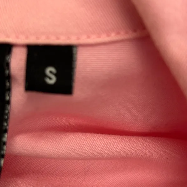 Elegant Pink Jean Jacket‎ with Rhinestone Detail - Image 8