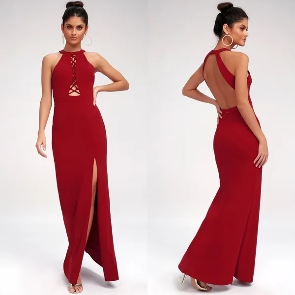 Lulu’s Halter Maxi‎ Dress - Image 2