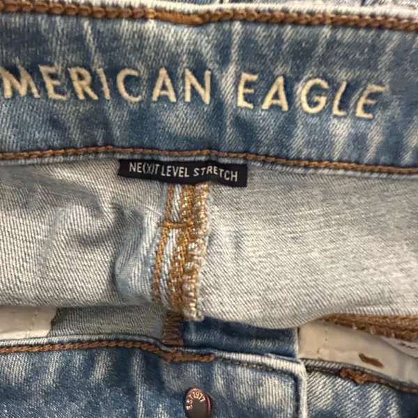 American Eagle next level stretch copper‎ stitch high waist distressed skinny - Image 7
