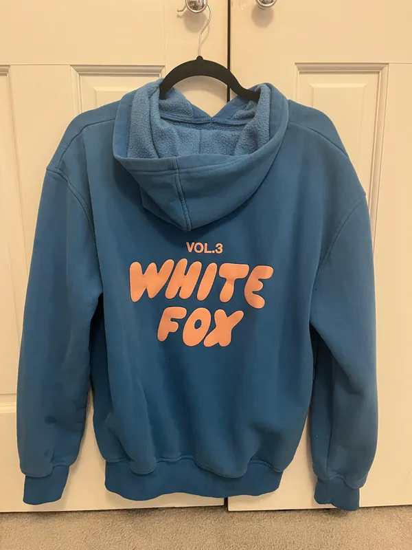 White Fox Hoodie Boutique Blue - Image 2