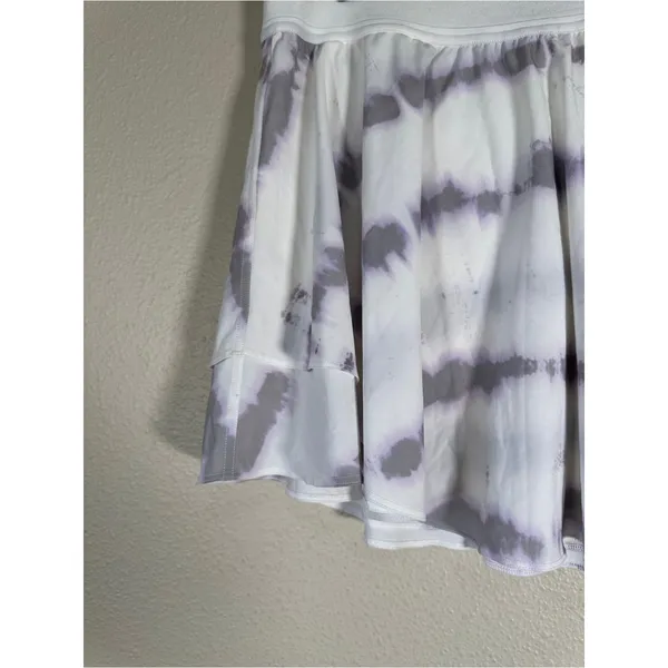 Lululemon White Purple Tie Dye Sporty Mini Skirt Skort Womens 14 Athletic Casual - Image 13