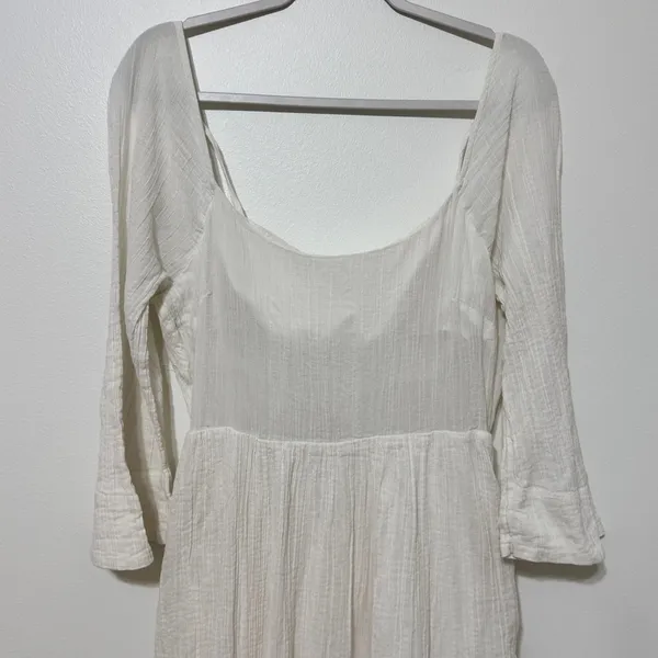 Free People Gauzy Beach Midi Dress Coverup Kelsie Ivory Size Medium Boho - Image 4