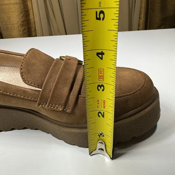 Naturalizer Soul Joyla Platform Loafers Tan Faux Suede Slip On Shoes 7M - Image 12