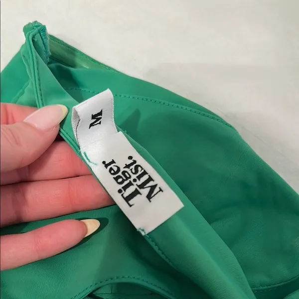 Tiger Mist Green Strapless Top - Image 4